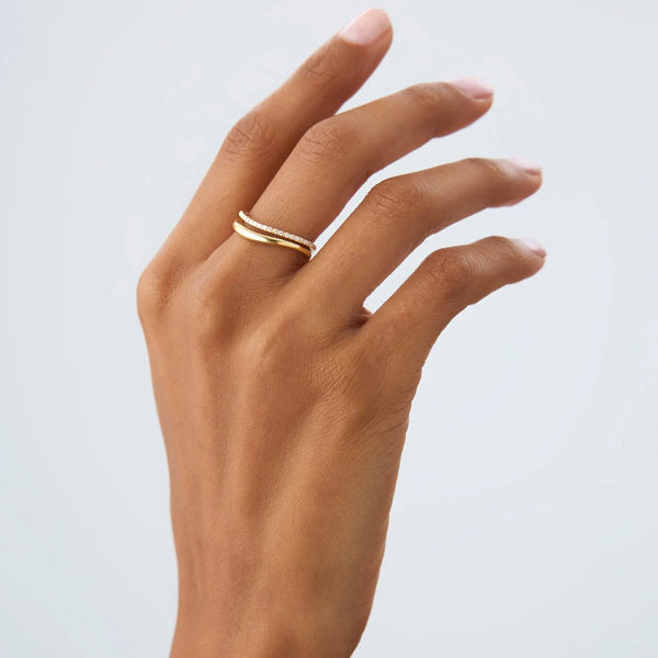 Fluid Wave Duo Ring