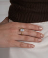 Radiant Solitaire Dainty Stone Ring