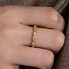 Alternating Bezel Eternity Band