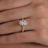 Oval Pave Solitaire Ring