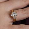 Oval Cut Trilogy Ring