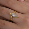 Marquise Solitaire Wishbone Ring