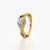 Round Solitaire Twisted Pave Ring