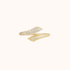 Sparkling Asymmetric Bypass Ring
