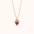 Crowned Red Heart Necklace