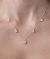Sparkling Mixed Shape Drop Necklace
