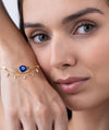 Layered Evil Eye Drop Bracelet