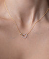 Sparkling Infinity Heart Pendant Set