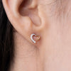 Minimal Open Heart Pave Studs