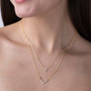 Geometric Layered Triangle & V Necklace