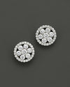 Halo Miracle Plate diamond earrings