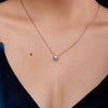 Floating Halo Solitaire Necklace