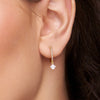 Princess Cut Drop Huggie Earrings