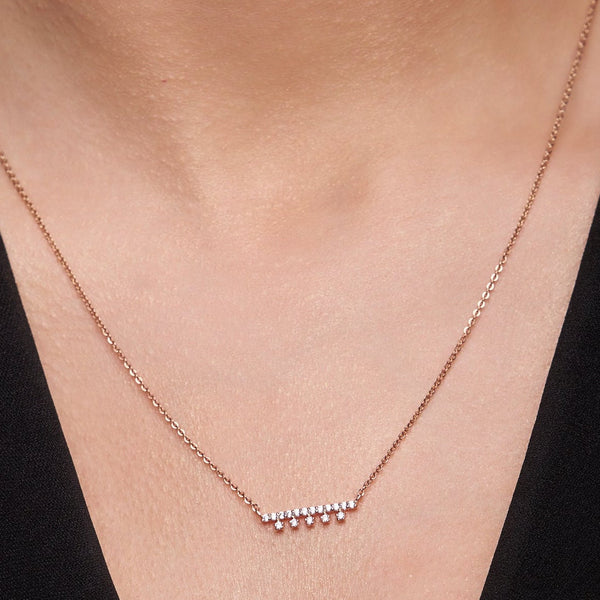 Starry Drop Bar Necklace