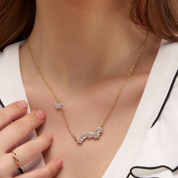 Asymmetric Star Trail Necklace