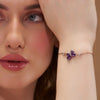 Purple Crystal Butterfly Bracelet