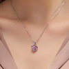 Pink Heart Crystal Necklace