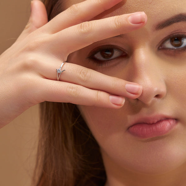 Wrap Solitaire Minimal Ring