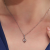 Twisted Flame Solitaire Necklace