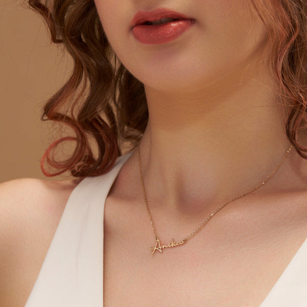 Signature Script Name Necklace
