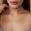 Crystal Curve Bar Necklace