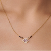 Oval Halo Solitaire Mangalsutra