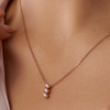 Linear Trio Bezel Necklace