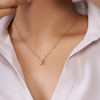 Linear Trio Bezel Necklace