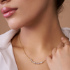Alternating Baguette Curve Necklace