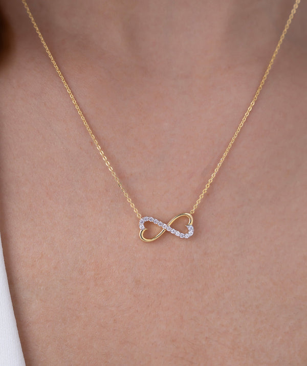 Infinity Heart Twist Necklace