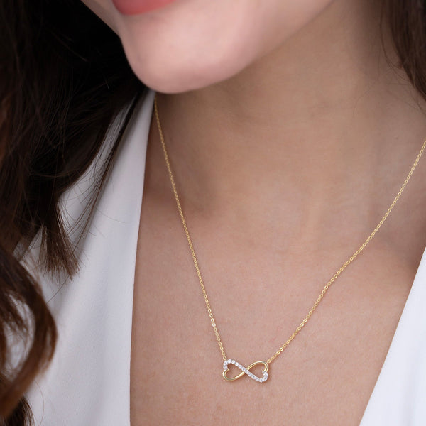 Infinity Heart Twist Necklace