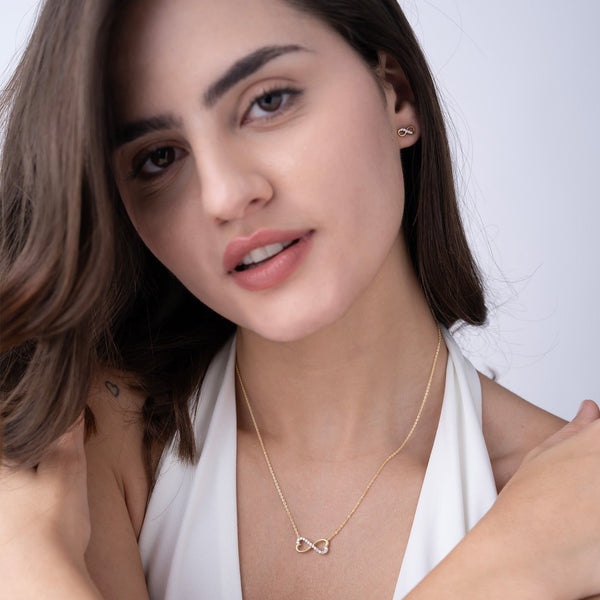 Infinity Heart Twist Necklace