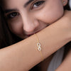 Pave Twisted Infinity Bracelet