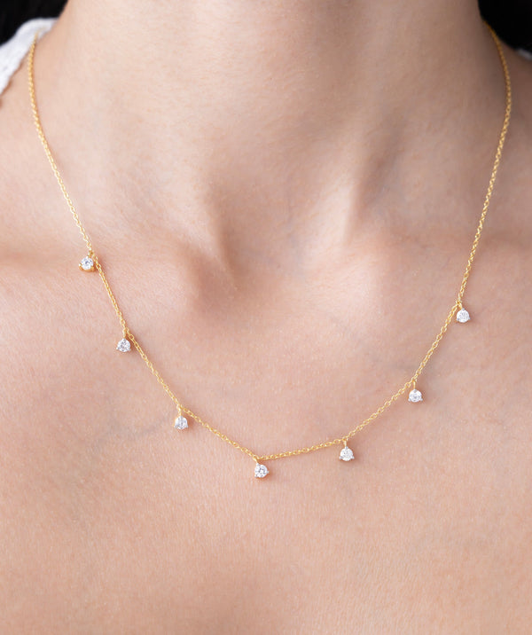 Dainty Crystal Drop Necklace