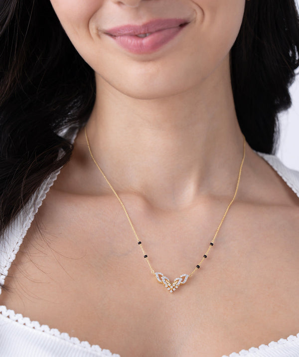 Elegant Leaf Wing Modern Mangalsutra