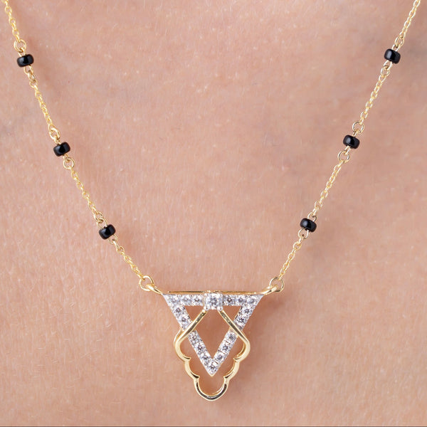 Geometric Interlock Modern Mangalsutra