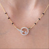 Sparkling Geometric Circle Mangalsutra