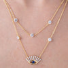 Layered Sunburst Eye Necklace